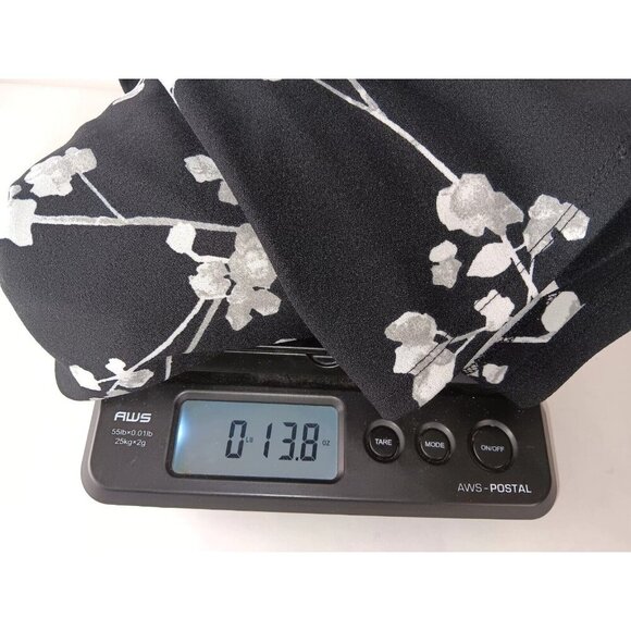 Lane Bryant Womens A-Line Dress Black Floral Stretch Short Sleeve Casual 18/20 - Picture 9 of 10